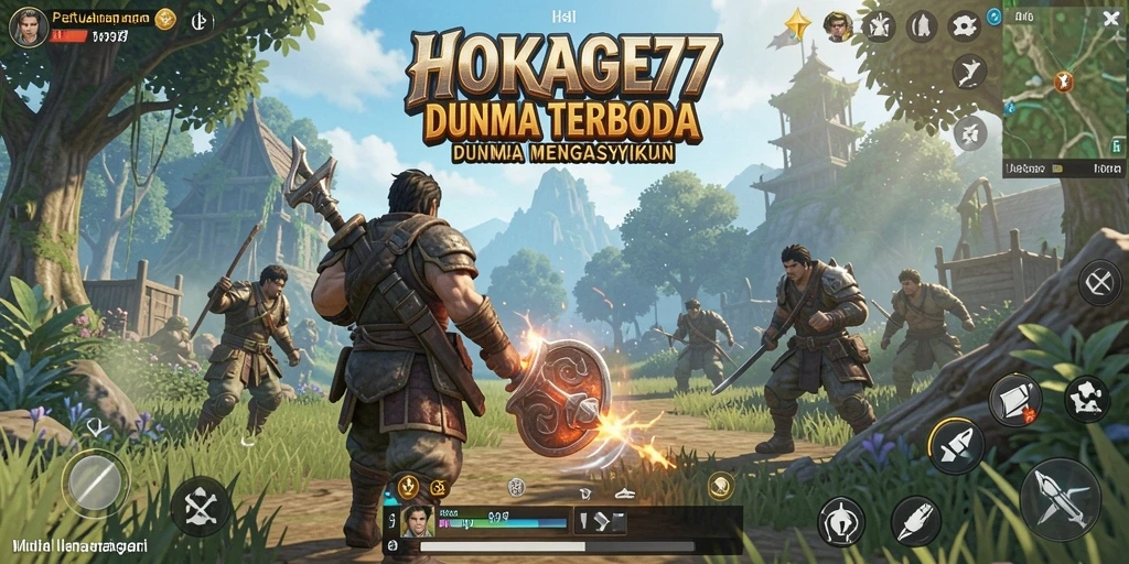 Screenshot HOKAGE77 menampilkan karakter dalam dunia Open World yang menakjubkan.