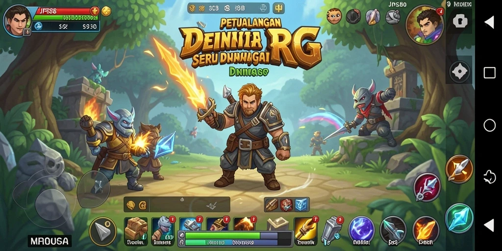 Tampilan screenshot JPS88 yang menunjukkan aksi pertarungan di dunia RPG.