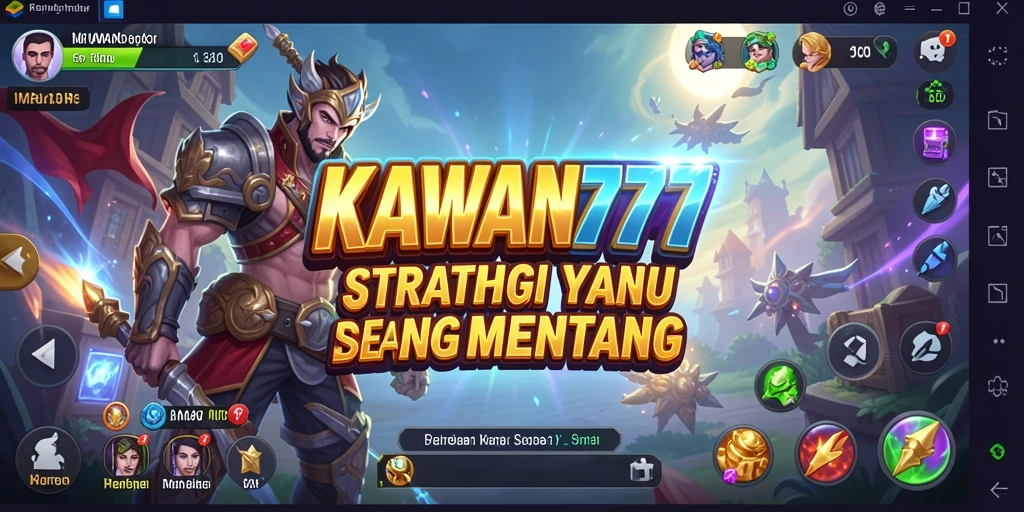 Tampilan gameplay dari KAWAN777 dengan berbagai strategi dan pertempuran seru.