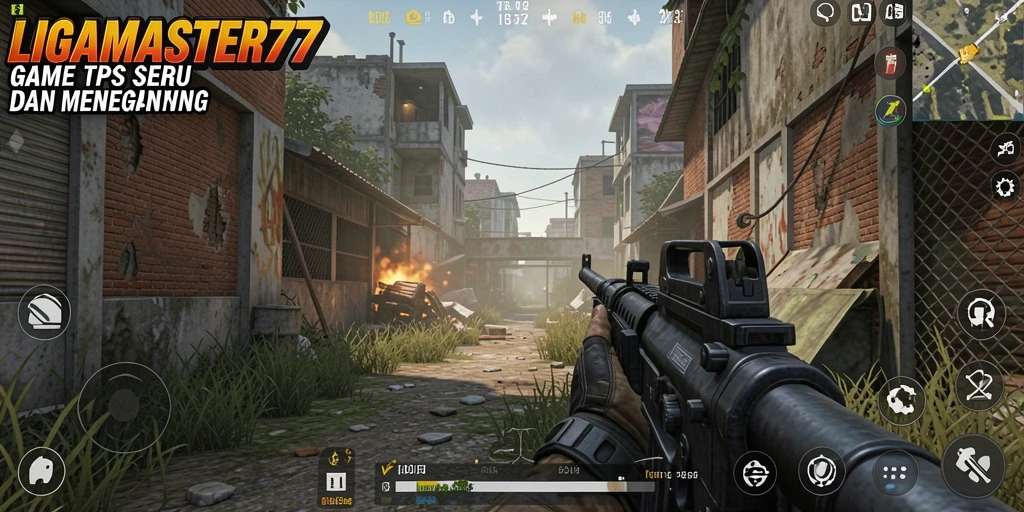 Tangkapan layar menampilkan aksi pertempuran intens dalam LIGAMASTER77.